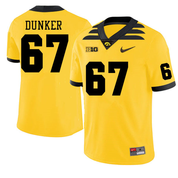 Men #67 Gennings Dunker Iowa Hawkeyes College Football Jerseys Sale-Gold